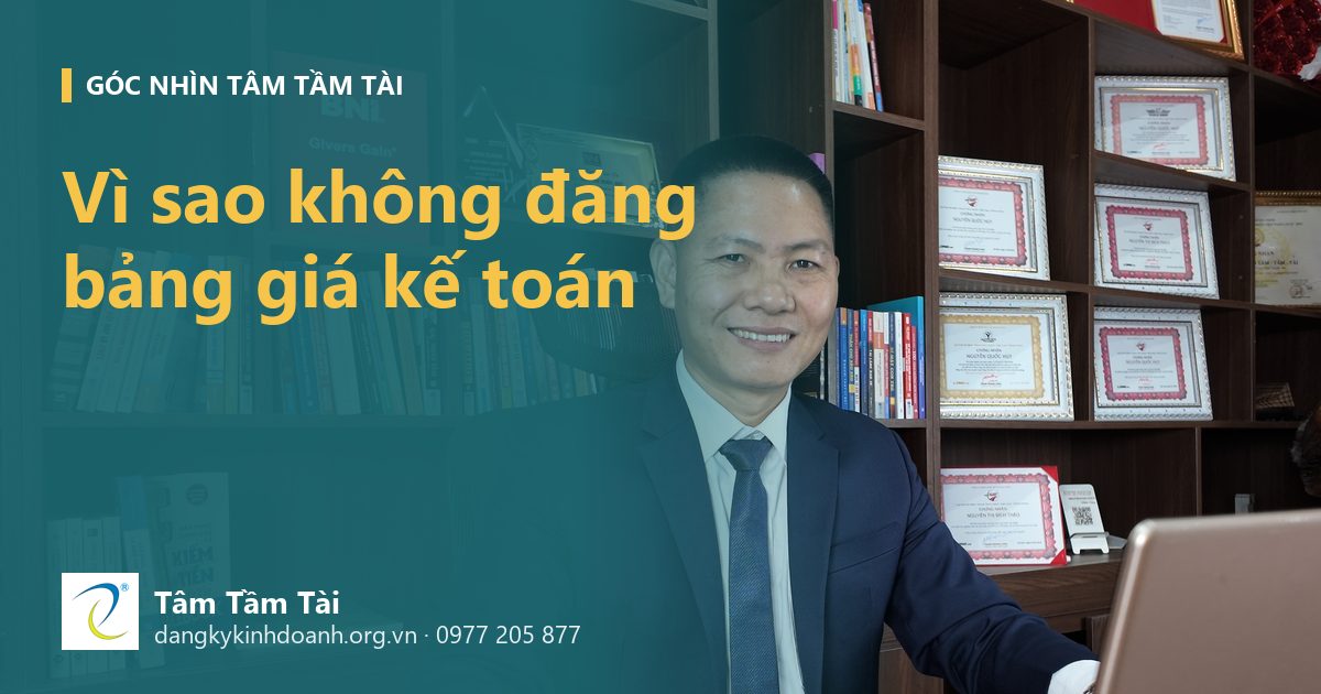 Báo giá dịch vụ kế toán: vì sao Tâm Tầm Tài không đăng bảng giá cố định